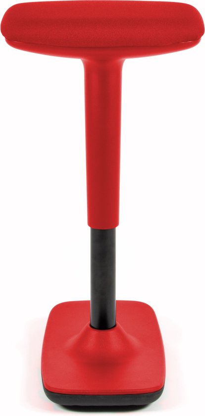 UISEBRT Kruk, ergonomisch, in hoogte verstelbaar, 47 - 65 cm, staande kruk, antislip, voor woonkamer, slaapkamer, kantoor, oranje