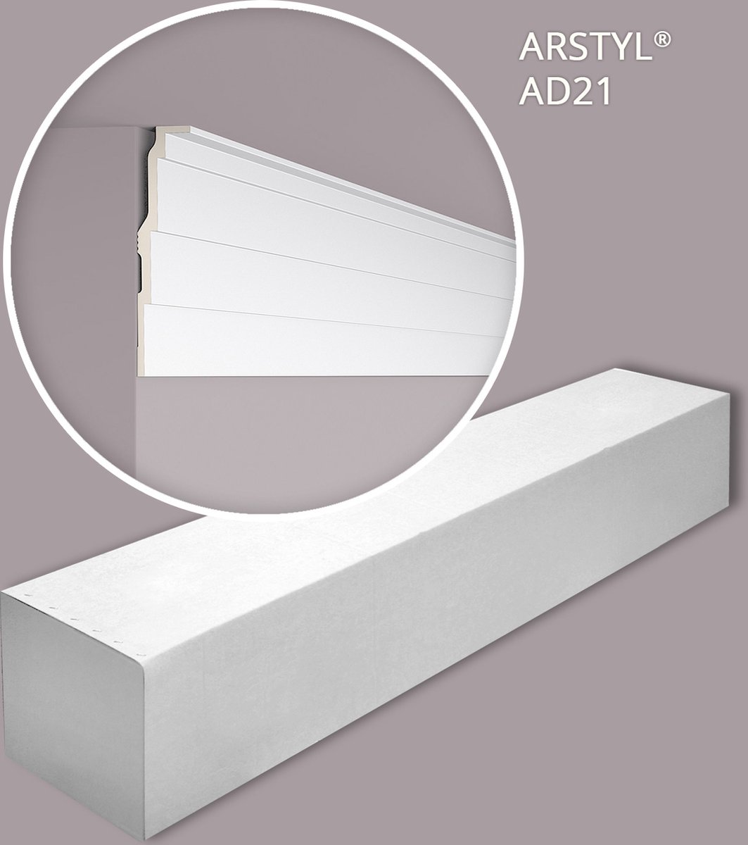 NMC AD21-box ARSTYL Noel Marquet 1 doos 12 stukken Kroonlijst modern design wit | 24 m