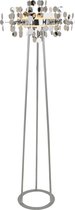 Lucande - vloerlamp- met dimmer - 1licht - ijzer, aluminium, kunststof - H: 140 cm - chroom - Inclusief lichtbron