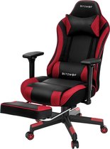 BlitzWolf® BW-GC5 - Gaming Stoel - Ergonomische Gamestoel - Compleet Verstelbaar - Zwart/ Rood