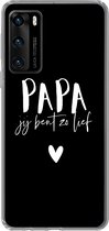 Telefoonhoesje Geschikt voor Huawei P40 hoesje - Spreuken - Papa jij bent zo lief - Papa - Quotes - Siliconen Telefoonhoesje