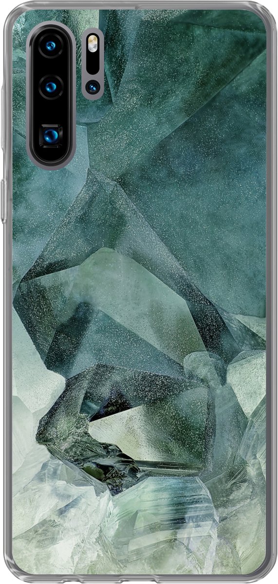 Telefoonhoesje Geschikt voor Huawei P30 Pro hoesje - Kristal - Natuursteen - Luxe - Siliconen Telefoonhoesje Telefoonhoesje