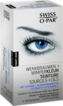 Swiss O Par Wenkbrauwen en Wimperkleur Zwart