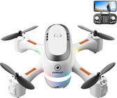 LUXWALLET LRSC Mini Drone - 20Km/h - 720P Camera - Zwaartekracht Besturing - 360° Trucje - IOS / Android + 2x Accu - Wit