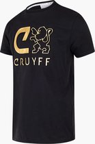 Cruyff - RESE SHIRT - 3D PRINT - ZWART GOUD - COTTON