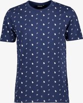 Unsigned heren T-shirt met print - Blauw - Maat XXL