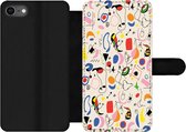 Étui pour téléphone iPhone 7 Bookcase - Motifs - Abstrait - Art - Avec poches - Étui portefeuille avec fermeture magnétique