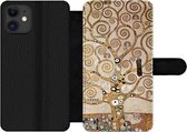 Bookcase Geschikt voor iPhone 11 telefoonhoesje - The tree of life - Gustav Klimt - Met vakjes - Wallet case met magneetsluiting
