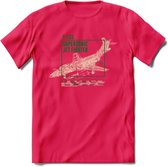 F-101 Vliegtuig T-Shirt | Unisex leger Kleding | Dames - Heren Straaljager shirt | Army F16 | Grappig bouwpakket Cadeau | - Roze - L