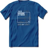 F-18 Vliegtuig T-Shirt | Unisex leger Kleding | Dames - Heren Straaljager shirt | Army F16 | Grappig bouwpakket Cadeau | - Donker Blauw - S