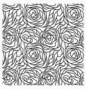 Abstract Roses Background Rubber Stamp (BG-145)