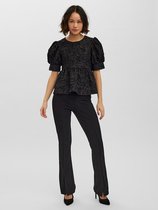 Top VMLIVA 2/4 O-NECK PUFF TOP SB1 Black