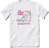 F-22 Vliegtuig T-Shirt | Unisex leger Kleding | Dames - Heren Straaljager shirt | Army F16 | Grappig bouwpakket Cadeau | - Wit - L