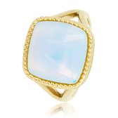 My Bendel - Ring met witte quartz kristal steen - My Bendel - goud - met witte quartz steen - Met luxe cadeauverpakking