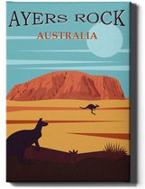 Walljar - Australië Ayers Rock - Muurdecoratie - Canvas schilderij