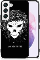 Smartphone Hoesje Geschikt voor Samsung Galaxy S22 TPU Bumper met Zwarte rand Skull Hair