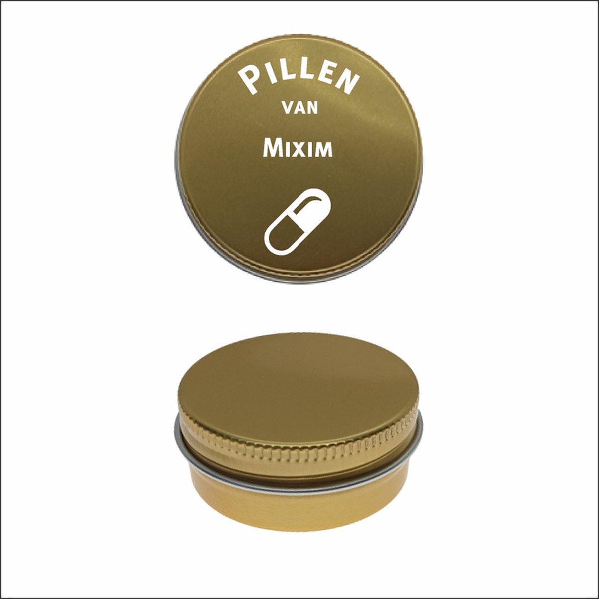 Goedkoopste Pillen Blikje Met Naam Gravering - Mixim