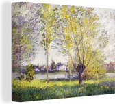 Canvas Schilderij The Willows - Schilderij van Claude Monet - 120x90 cm - Wanddecoratie