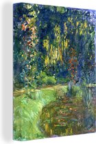 Canvas Schilderij De waterlelievijver - Schilderij van Claude Monet - 90x120 cm - Wanddecoratie