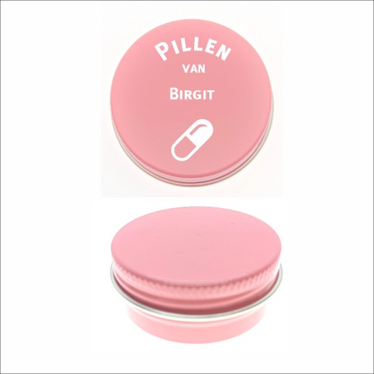 Goedkoopste Pillen Blikje Met Naam Gravering - Birgit