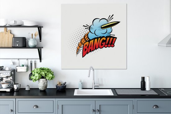 Dictons de peinture sur toile – « Peur !!! - Citations - 90x90 cm - Décoration murale