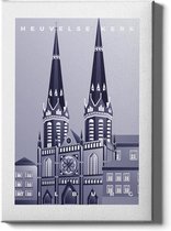 Walljar - Heuvelse Kerk - Muurdecoratie - Plexiglas schilderij