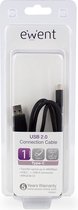EWENT - Ewent EW9641 USB Cable USB-C (M) To USB (M) USB 3.1 / 1 M / Black - EW9641