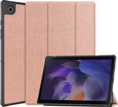 Case2go - Tablet hoes geschikt voor Samsung Galaxy Tab A8 (2022 & 2021) - 10.5 inch - Flexibel TPU - Tri-Fold Book Case - Rosé-Goud