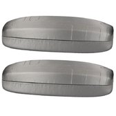 2x stuks zilveren harde brillenkokers 15,5 cm