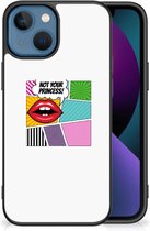 Silicone Back Case Geschikt voor 13 Telefoon Hoesje met Zwarte rand Popart Princess