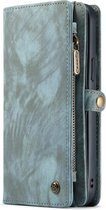 Caseme Samsung S22 Ultra hoesje - Vintage Portemonnee Blauw