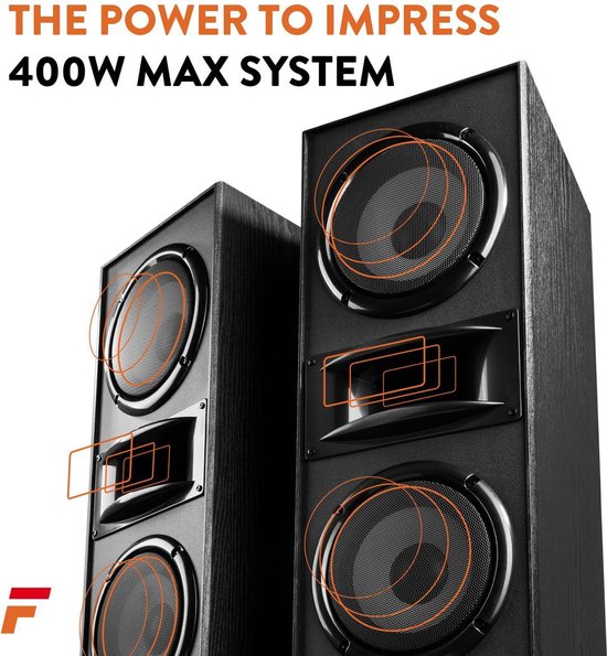 Speakerset - Fenton SHF700B hifi speakers 400W zuil luidsprekers met 2x 6,5  inch... | bol