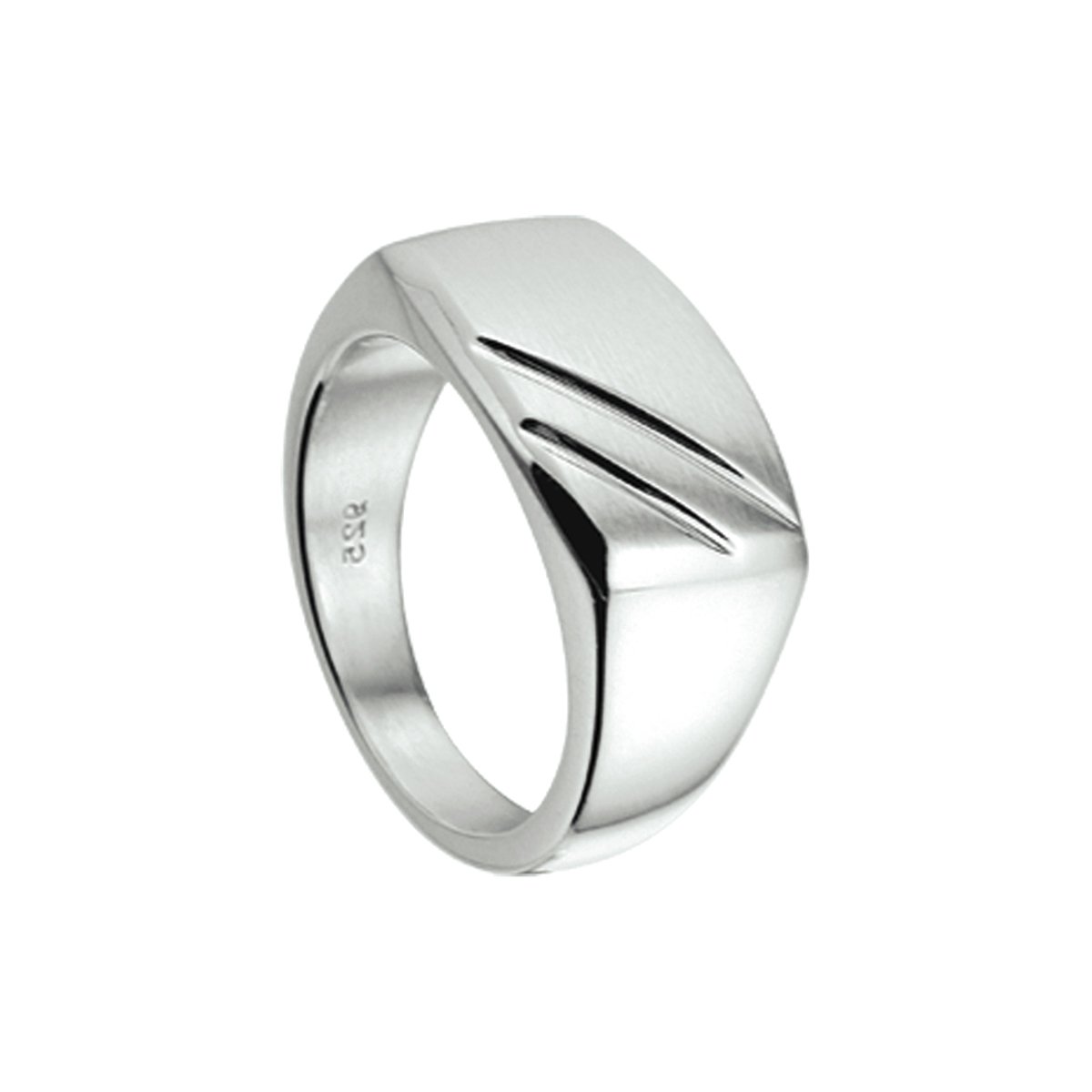 The Jewelry Collection For Men Ring Poli/mat - Zilver op Prijzenvolger.com