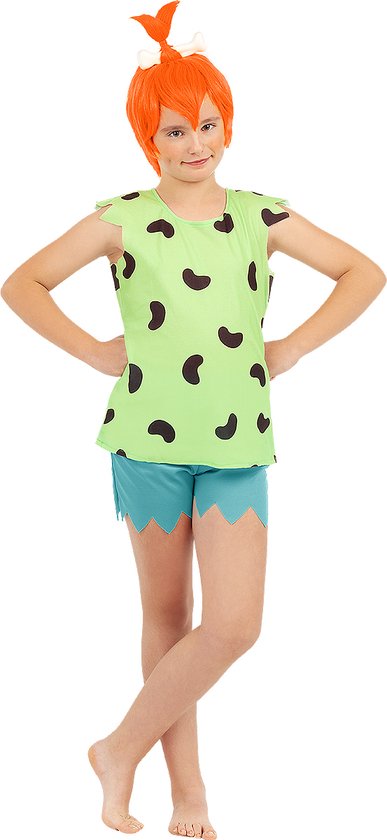 FUNIDELIA Pebbles kostuum- The Flintstones voor meisjes The Flintstones - jaar cm) - Groen