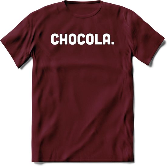 Chocola - Snack T-Shirt | Grappig Verjaardag Kleding Cadeau | Eten En Snoep Shirt | Dames - Heren - Unisex Tshirt | - Burgundy - M