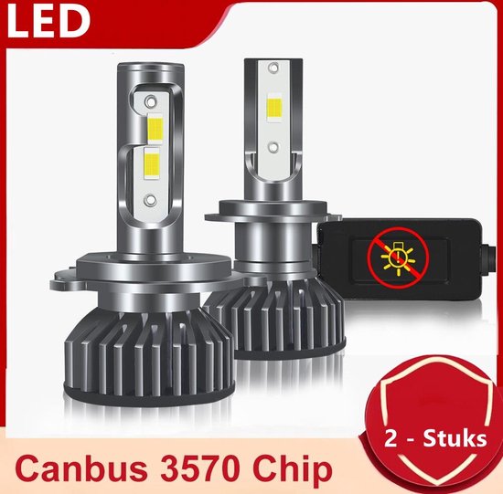 H7 LED lamp 28000 Lumen (set 2 stuks) incl CANbus EMC CHip 6500k  Ultra-bright Wit 140... | bol.com