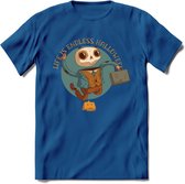 Casual skelet T-Shirt Grappig | Dieren halloween Kleding Kado Heren / Dames | Animal Skateboard Cadeau shirt - Donker Blauw - XL