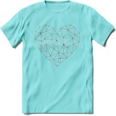 Hart - Valentijn T-Shirt | Grappig Valentijnsdag Cadeautje voor Hem en Haar | Dames - Heren - Unisex | Kleding Cadeau | - Licht Blauw - XL