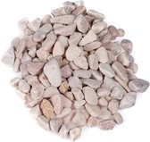 Decoratie/hobby stenen/kiezelstenen beige 1050 gram - 0,8 a 1,2 cm