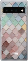 6F hoesje - geschikt voor Google Pixel 6 Pro -  Transparant TPU Case - Colour Tiles #ffffff