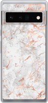 6F hoesje - geschikt voor Google Pixel 6 Pro -  Transparant TPU Case - Peachy Marble #ffffff