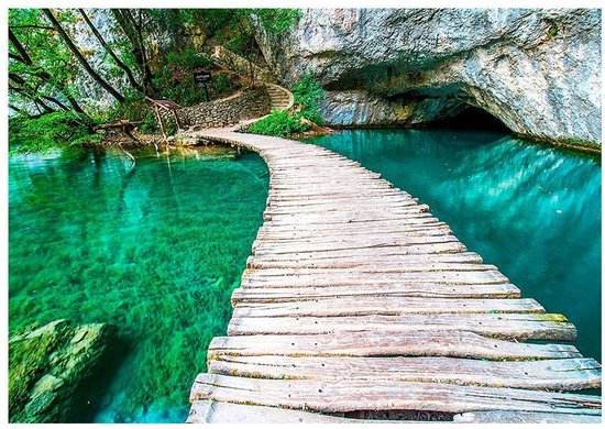 Zelfklevend fotobehang - Plitvice Lakes National Park, Croatia. - Wallie
