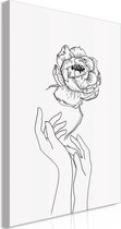 Schilderij - Delicate Flower (1 Part) Vertical.