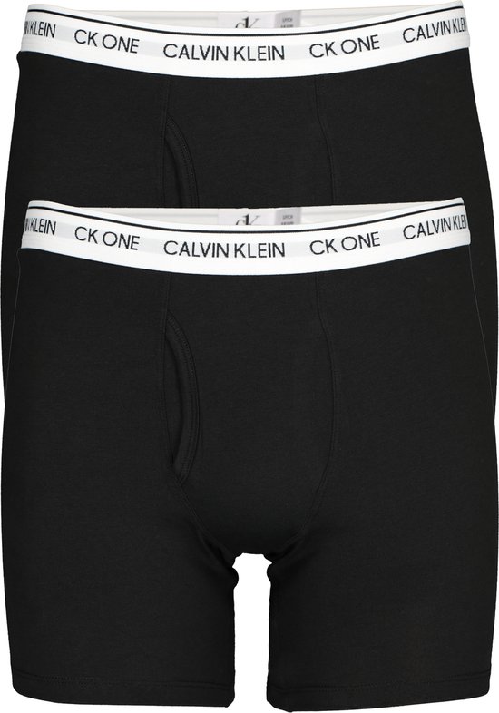 Calvin Klein CK ONE Cotton boxer brief (2-pack) - heren boxer lang met gulp  - zwart -... | bol.com
