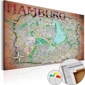 Afbeelding op kurk - Hamburg [Cork Map].