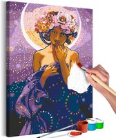 Doe-het-zelf op canvas schilderen - Moon Woman.