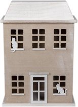 Decoratief Opbergdoosje Huis 27*12*39 cm Bruin Hout Katten Opbergbox