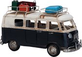 Modelauto Camperbus 27*10*17 cm Zwart Ijzer, Kunststof Miniatuur VW Bus Miniatuur Voertuigen Decoratie Beeld