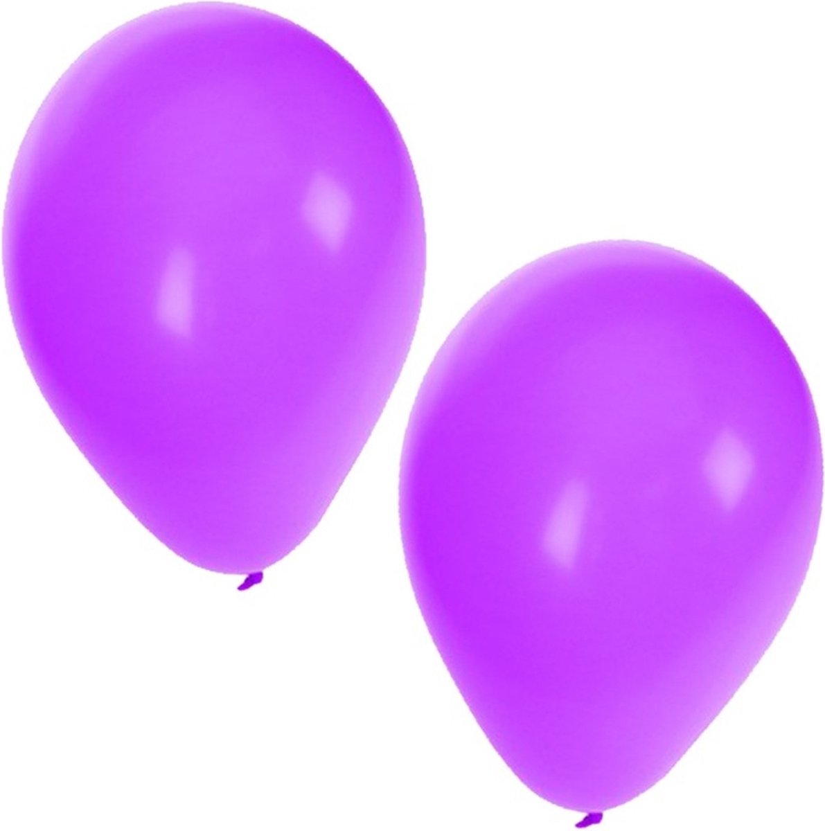 Feest ballonnen - paars - 100x stuks - ca. 27 cm - verjaardag versiering