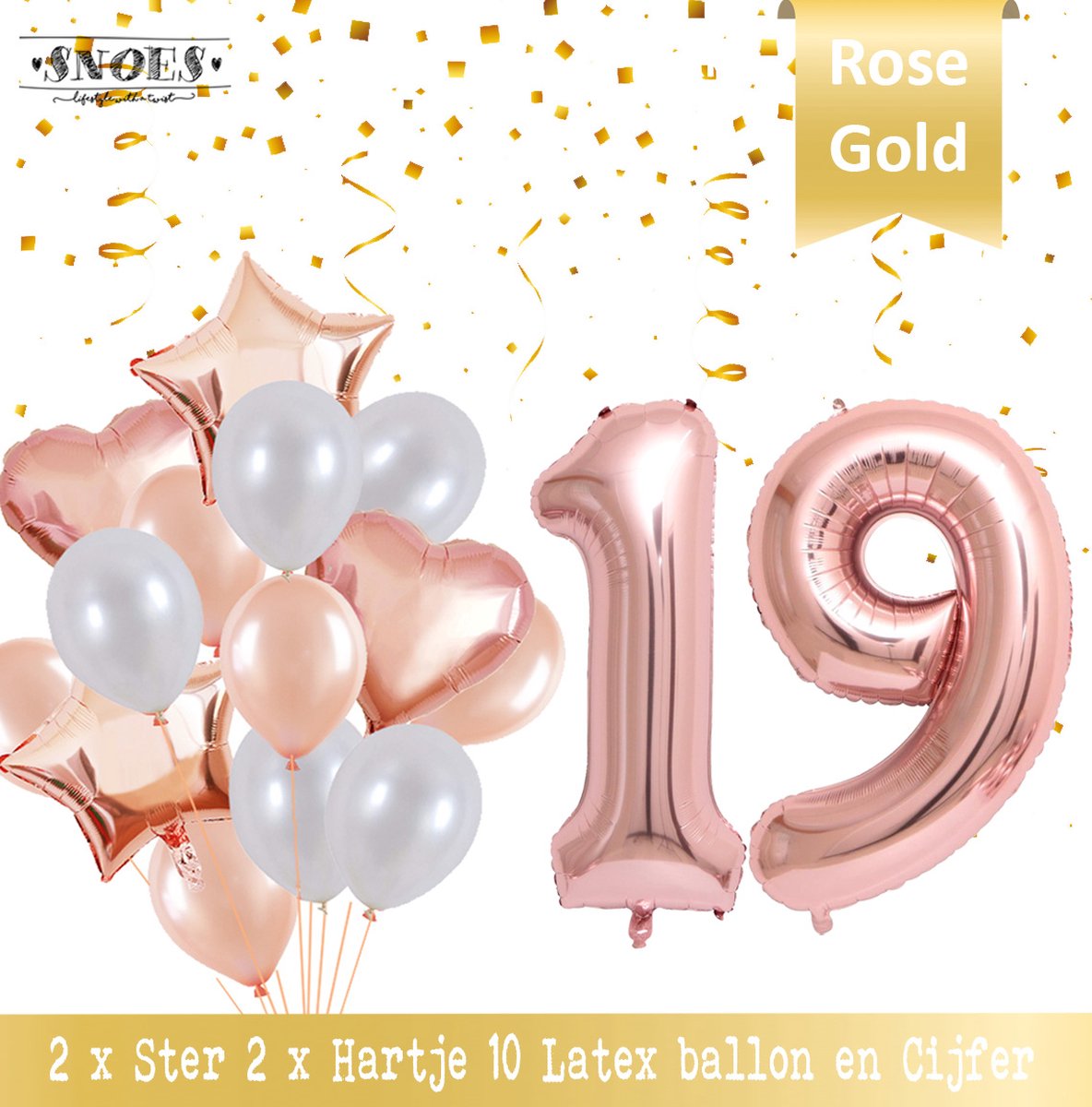Ballon Gonflable Rose Gold Chiffre 1